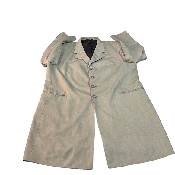 Geno Cappeli Men Light Green Taupe 4 Button Suit Jacket Sz 50L 41” L Blazer Coat - Picture 5 of 14